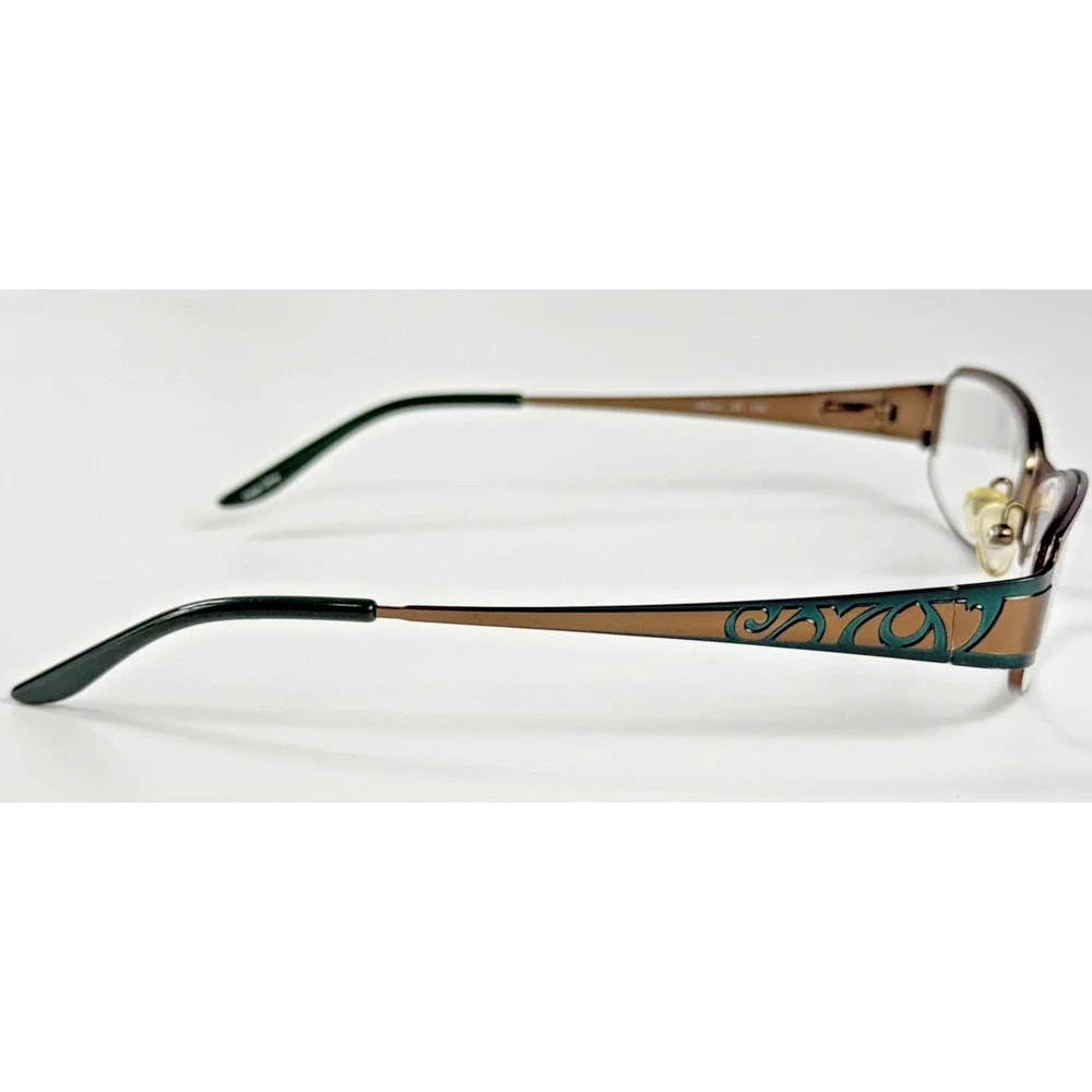 Wildflower 135 Brown Emerald Womens Rect 53-16-135mm Eyeglasses FRAMES ONLY
